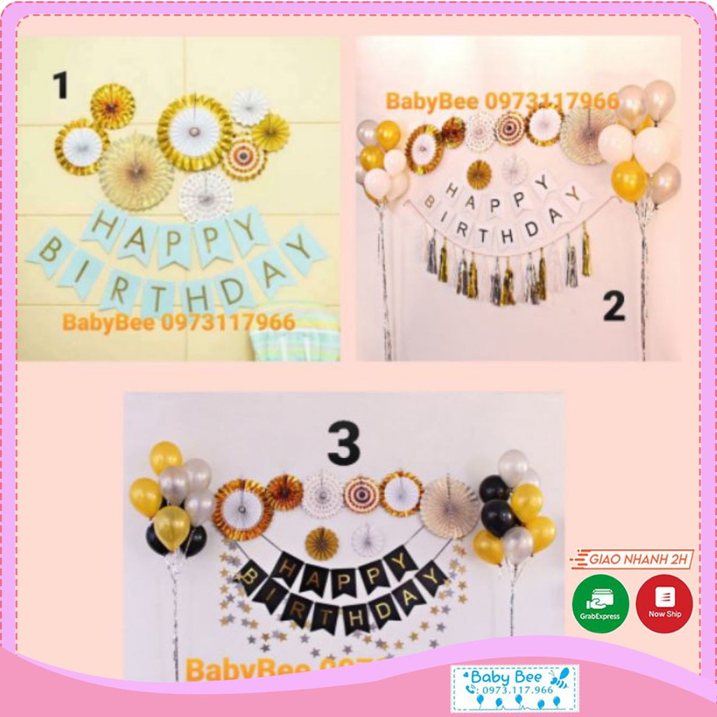 [ Quà Tặng]Set HPBD với Party Fan