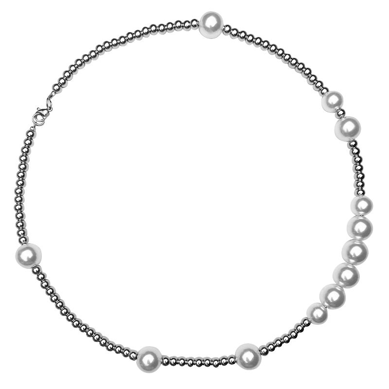 Dây chuyền ngọc trai giả cao cấp phong cách hip-hop đường phố xu hướng cho unisex