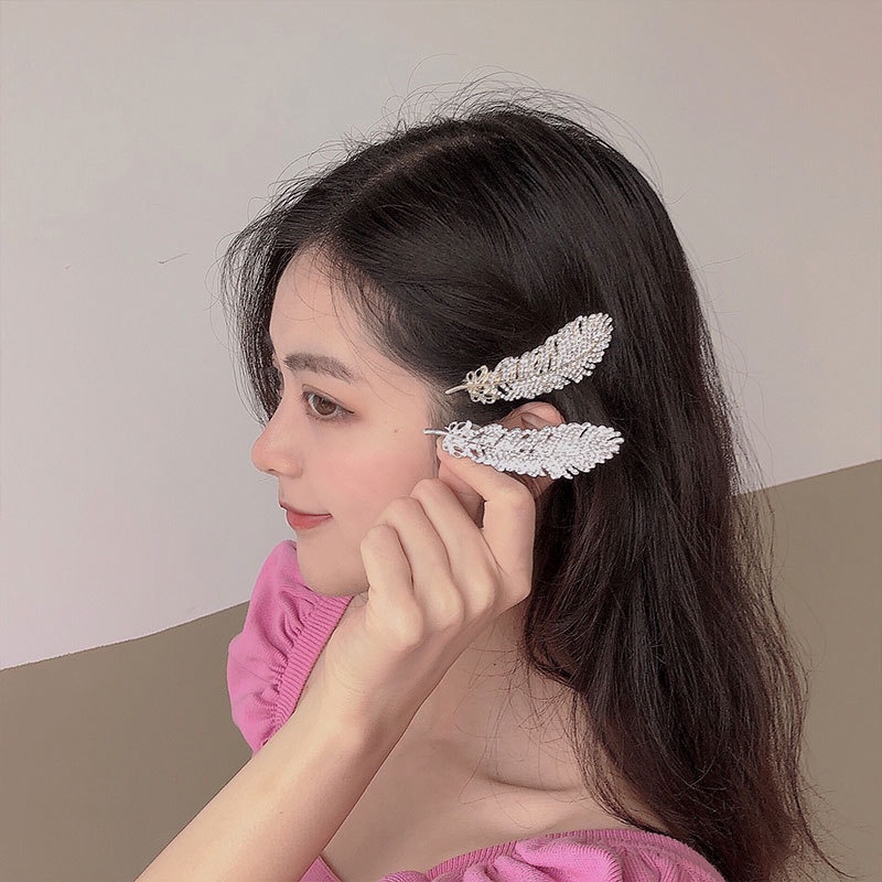 Kẹp tóc lông vũ phụ kiện tóc Hàn Quốc MS396