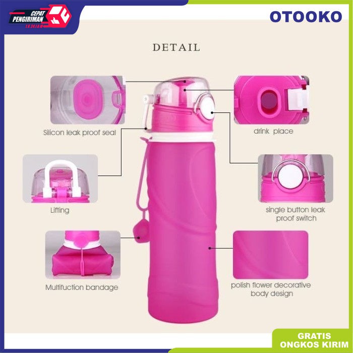 My Friday Bình Nước Silicone 750ml Có Thể Gấp Gọn Tiện Dụng Cho Người Lớn Và Trẻ Em