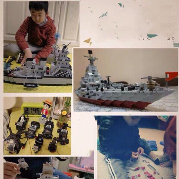 BỘ ĐỒ CHƠI XẾP HÌNH TÀU CHIẾN HẠM CHIẾN THUYỀN PHÁT TRIỂN TƯ DUY - Đồ Chơii Lắp Ráp Tàu