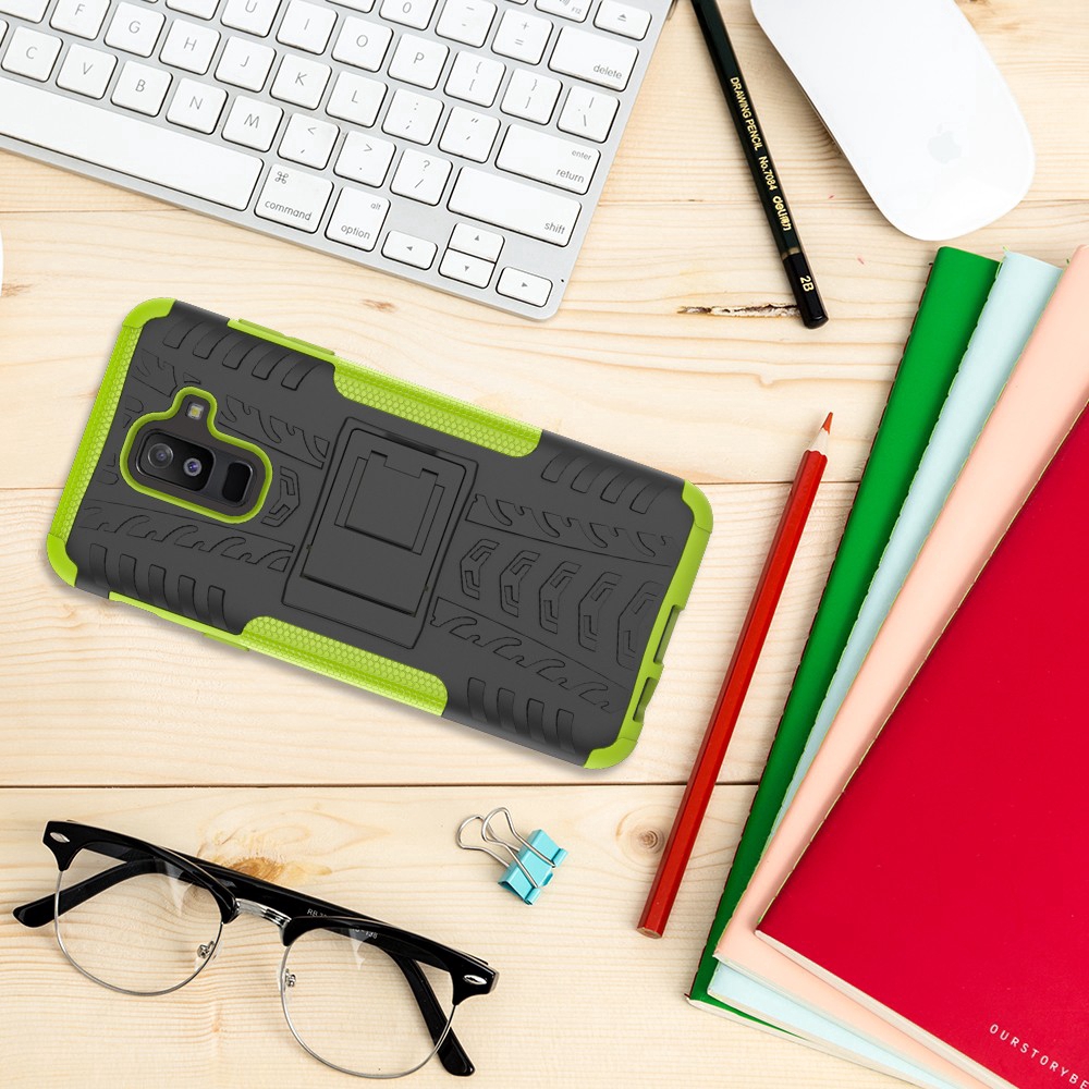 Vỏ điện thoại cho  hybrid 2in 1 armor cao su kickstand vỏ cứng