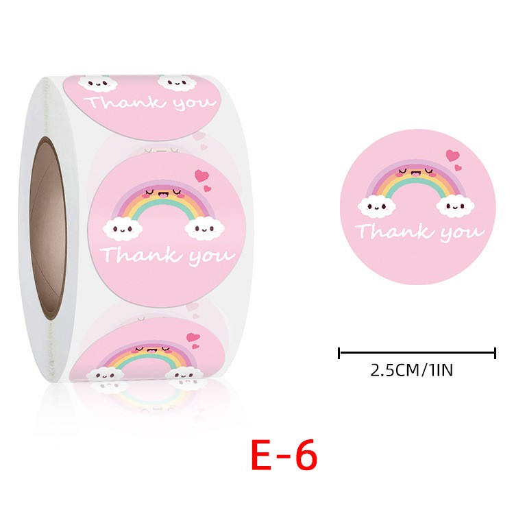 Set 500 tem dán THANK YOU - UniLabel