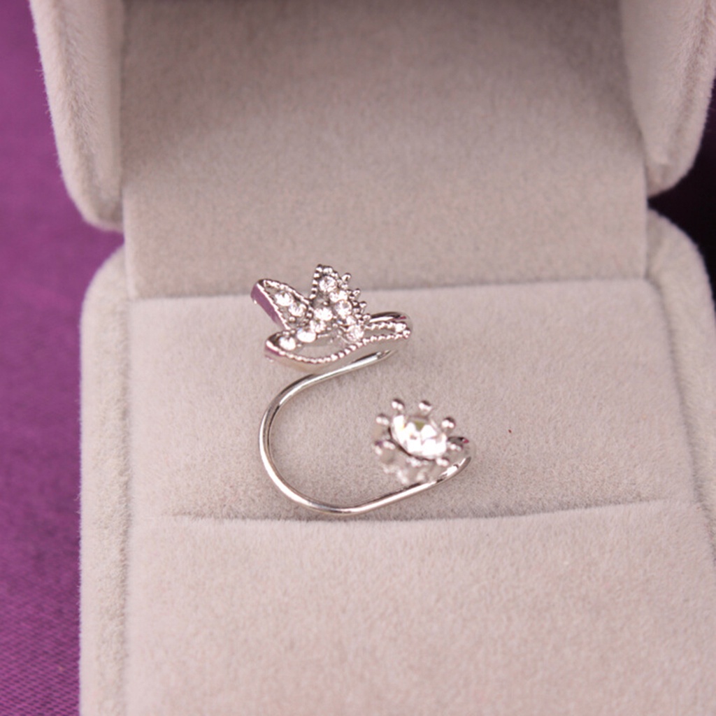 Khuyên Vành Tai Hình Chú Chim Đính Đá Thanh Lịch Cho Nữ