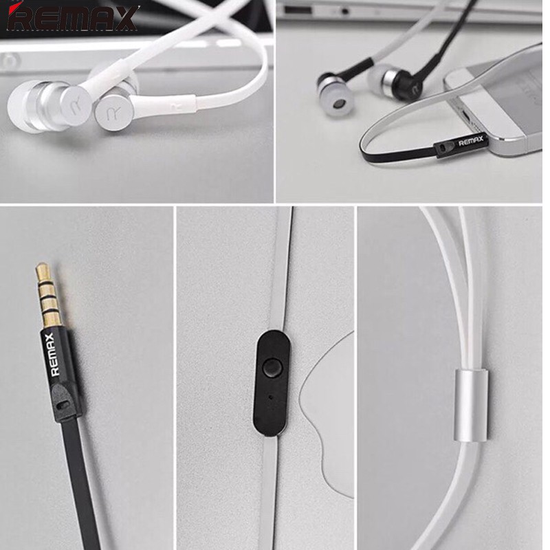 Tai nghe nhét tai Remax RM 535 có dây có micro chống ồn dòng chân cắm 3.5