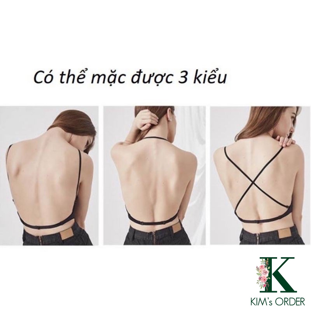 Áo lót nữ, áo bra hở lưng hai dây không gọng có đệm chất liệu đúc nâng ngực gợi cảm co dãn