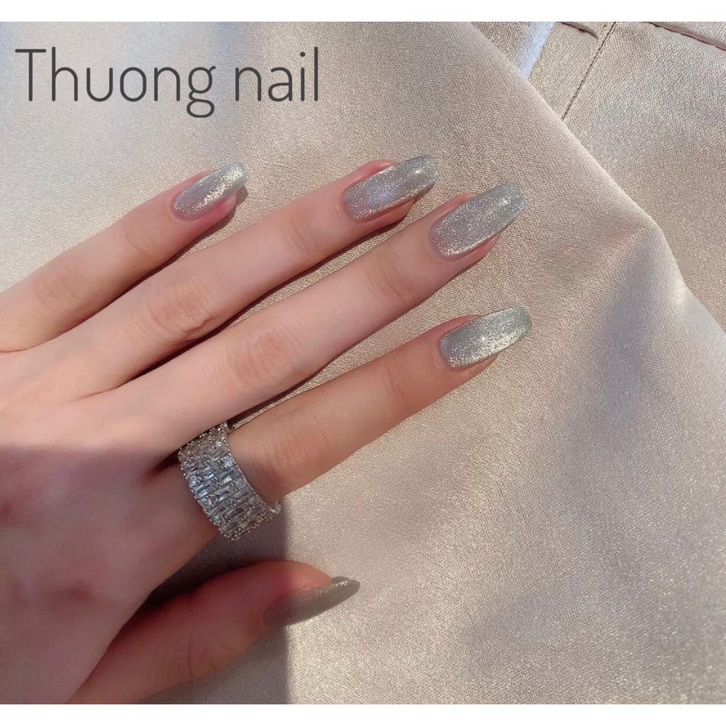 Tinh thể mắt mèo kim cương bạc siêu hotttt, đồ nail đẹp giá rẻ