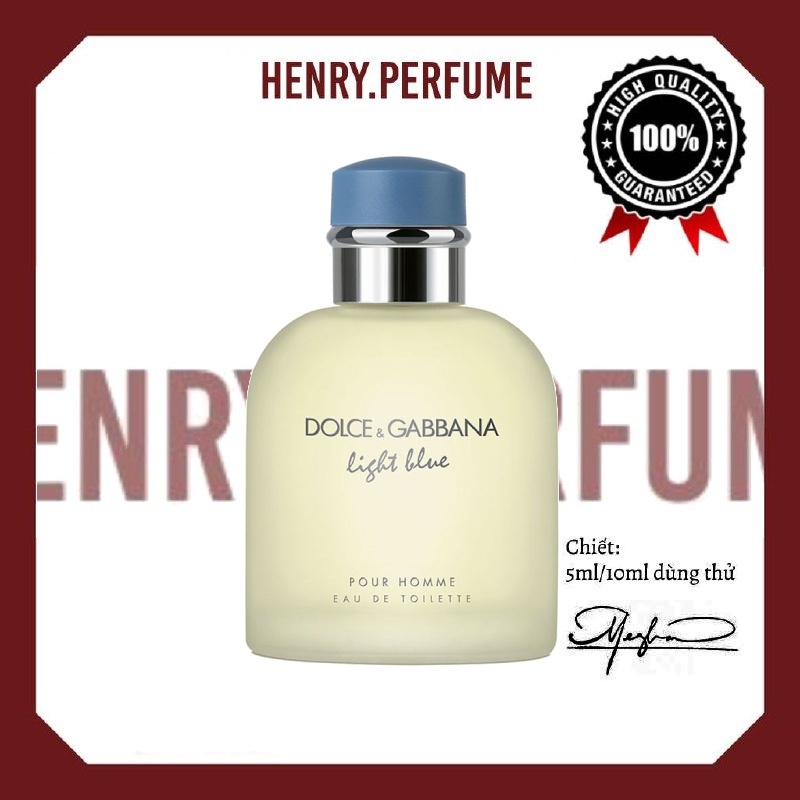 ⛅ Nước Hoa Nam D&G Light Blue 10ml [polymer]