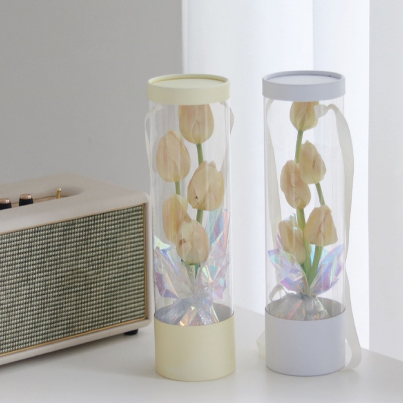 Hộp Đựng Hoa Hồng Bằng Nhựa PVC Trong Suốt Dùng Làm Quà Tặng