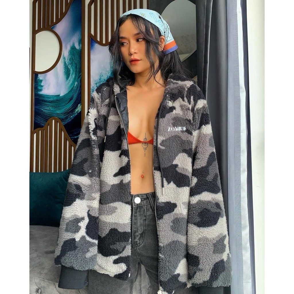 Áo Khoác ZOMBIE® Camo Fur Coat