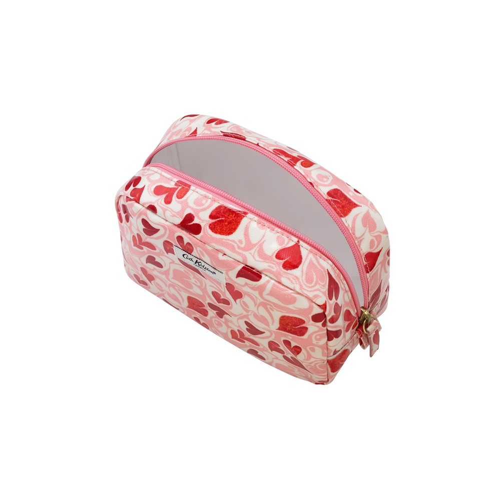 Cath Kidston - Túi đựng mỹ phẩm/Classic Cosmetic Case  - Marble Hearts Ditsy - Pink -1042443