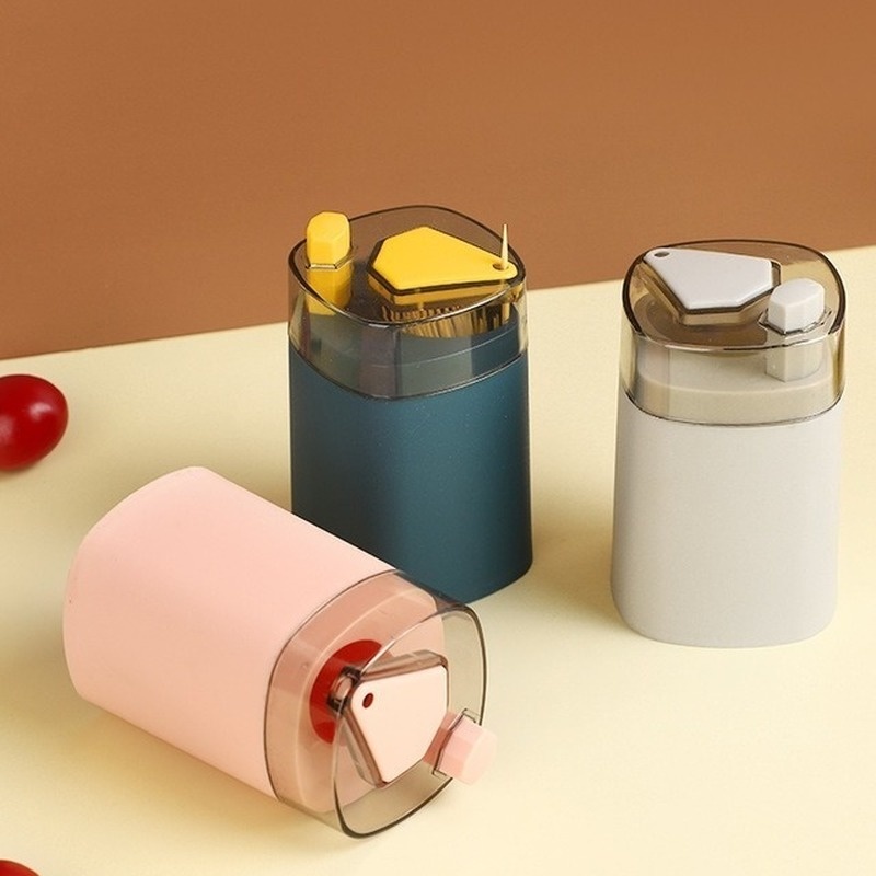 [Home Creative Automatic Toothpick Box  ][Home Living Room Dining Room Toothpick Storage Box][ Toothpick Holder Container ][Portable Pop-up Toothpick Dispenser Storage Box ]