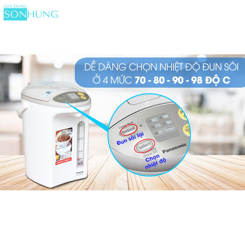 BÌNH THỦY ĐIỆN PANASONIC EG4000 NHẬP KHẨU THÁI LAN [BẢO HÀNH CHÍNH HÃNG 1 NĂM]