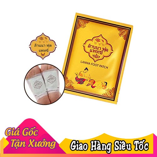 1 Gói 10 Miếng Dán Thải Độc Chân Lana Foot Patch Thái Lan