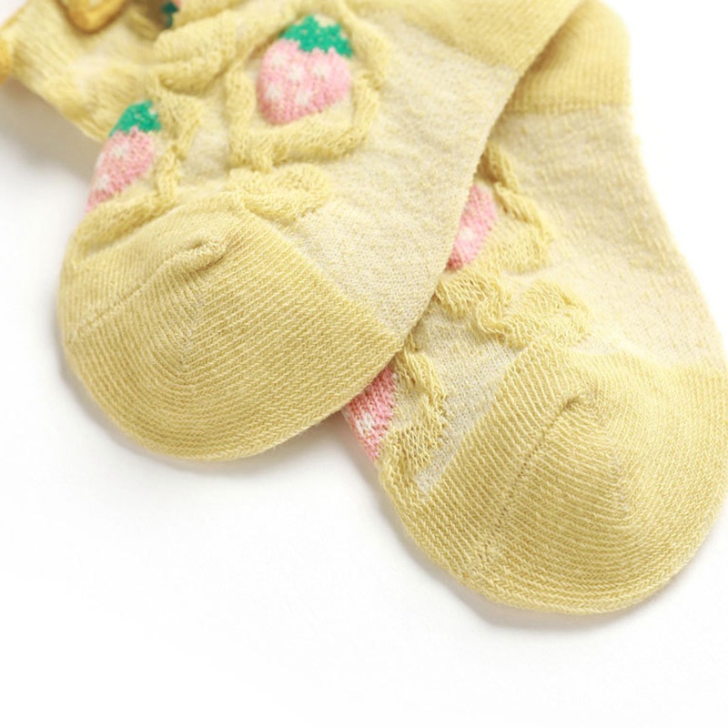Vớ Cotton Cổ Ngắn Mềm Mại Thoáng Khí In Họa Tiết Trái Cây Dễ Thương Thời Trang Mùa Hè Cho Bé Gái 0