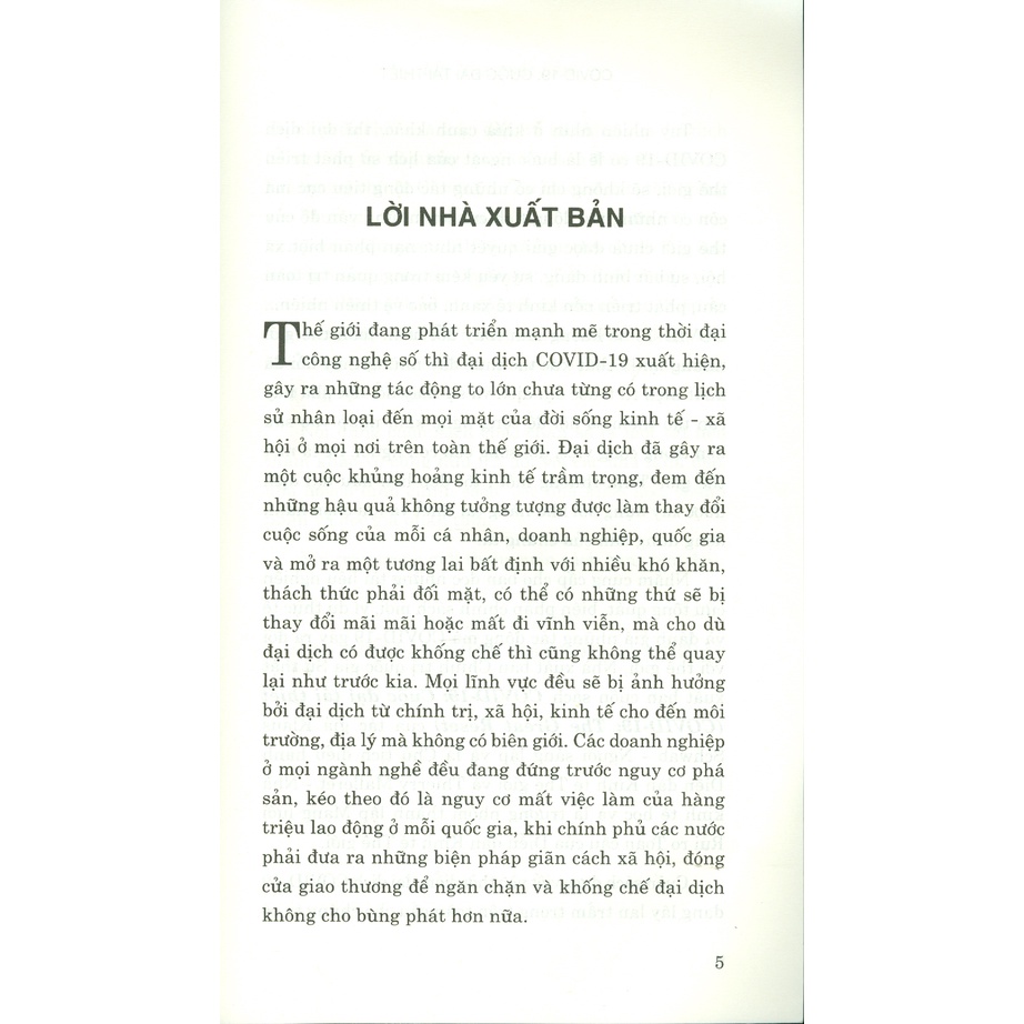 Sách - Covid-19: Cuộc Đại Tái Thiết