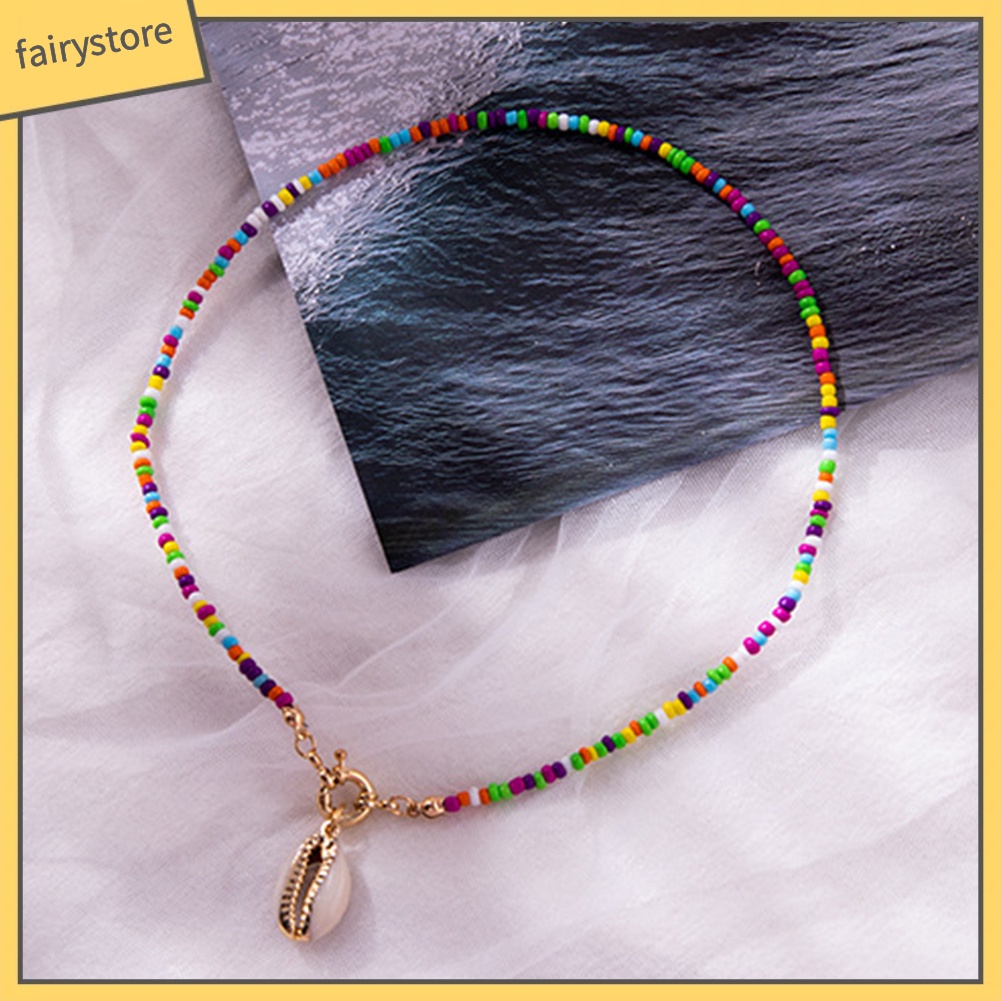 Dây chuyền phối mặt hình vỏ sò phong cách bohomian