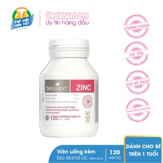 Kẽm Bioisland Zinc bổ sung kẽm cho bé 120 viên