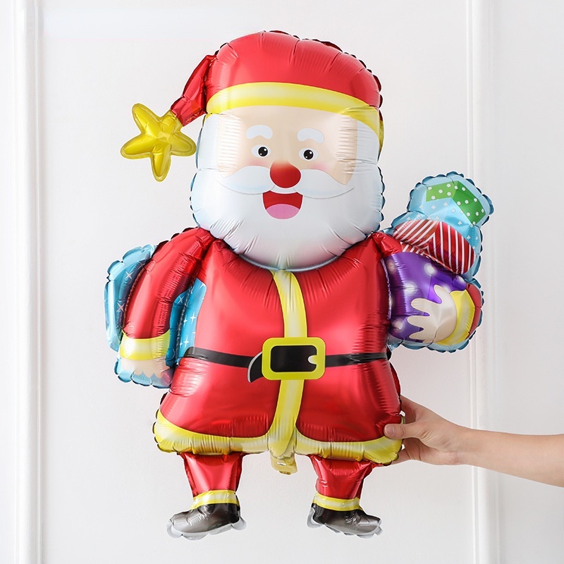 Bong bóng hình ông già noel/người tuyết/tuần lộc trang trí nhà cửa/khách sạn