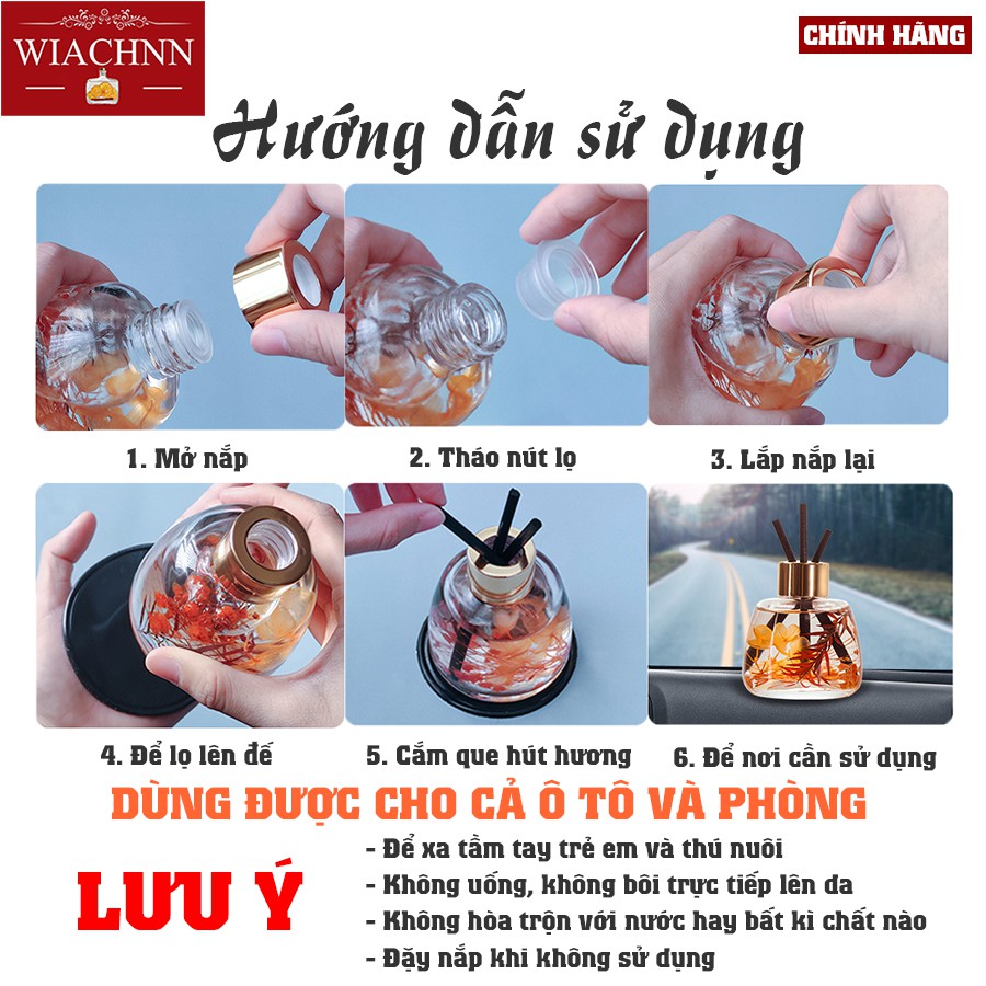 Tinh Dầu Nước Hoa Ô Tô Thiên Nhiên Hương Linh Lan Xanh WIACHNN 120ml Khử Mùi Cho Xế Cưng O2LX