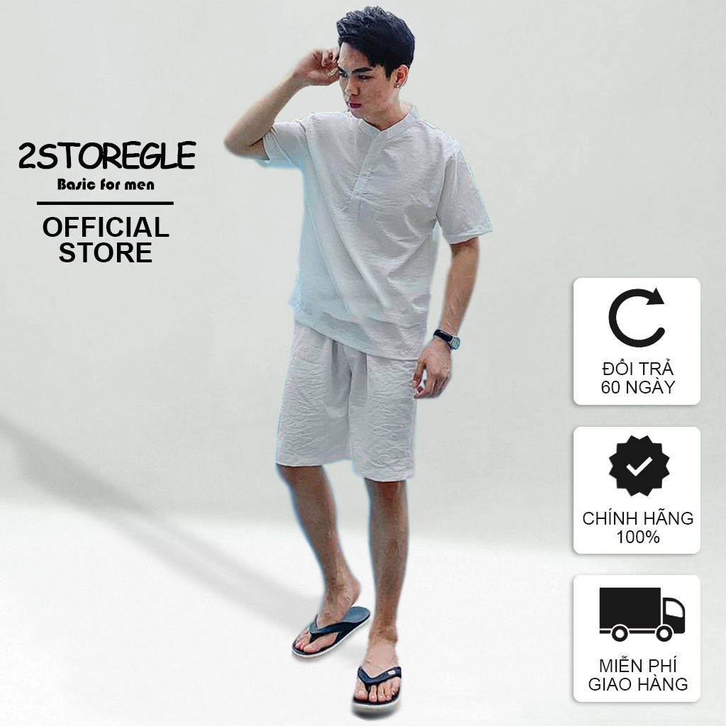Combo Bộ Quần Áo Đũi Cộc Nam 2STOREGLE Áo Đũi Quần Đũi Ngắn, Chất Mát Dáng Vừa Phong Cách Hàn Quốc