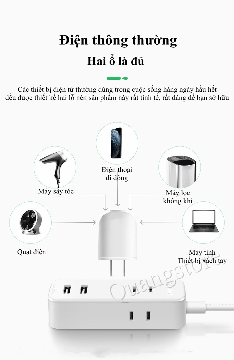 Ổ Cắm Điện Sạc Nhanh Điện Thoại, Laptop, Macbook, iphone, ipad.. Ổ Cắm Có USB, Đa Năng, Mini Đẹp, Chống Cháy Chống Giật