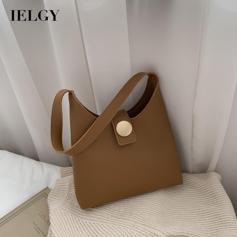 Túi xách IELGY cỡ lớn màu sắc đơn giản phong cách Hàn Quốc dành cho nữ