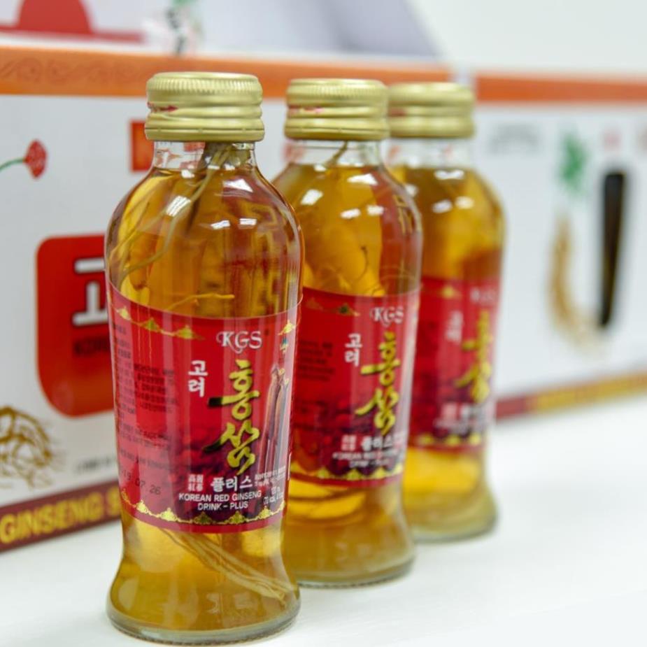 Nước Hồng Sâm Có Củ KGS 10 Chai x 120ml