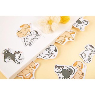 Bộ 46 Sticker Mèo & Chó Hàn Quốc dán trang trí E58