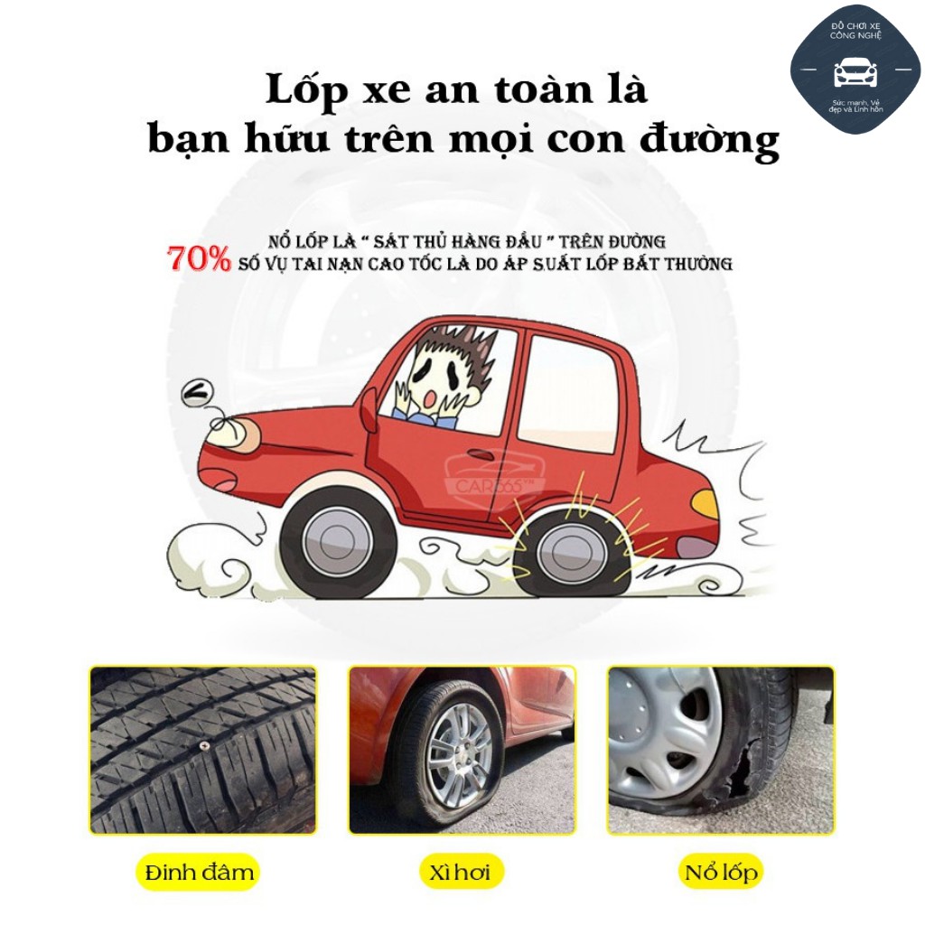 TPMS Đo áp suất lốp cho ô tô sử dụng năng lượng mặt trời cảm biến gắn trong hoặc ngoài