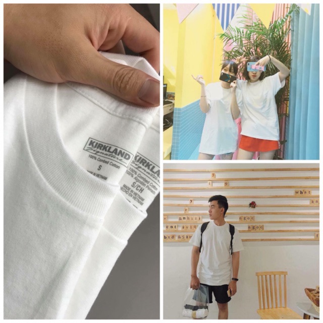 [𝐅𝐑𝐄𝐄𝐒𝐇𝐈𝐏] Áo thun trơn 𝐊𝐢𝐫𝐤𝐥𝐚𝐧𝐝 Unisex Oversize [Nam,Nữ] - Trắng, Đen, Xanh, Đỏ, Rêu, Xám <> | BigBuy360 - bigbuy360.vn