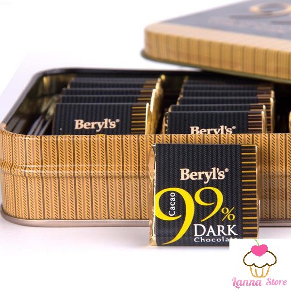 (2 loại) Sô cô la đắng Dark Chocolate Beryl's hộp 108gr (80% & 99% Cacao) - Malaysia