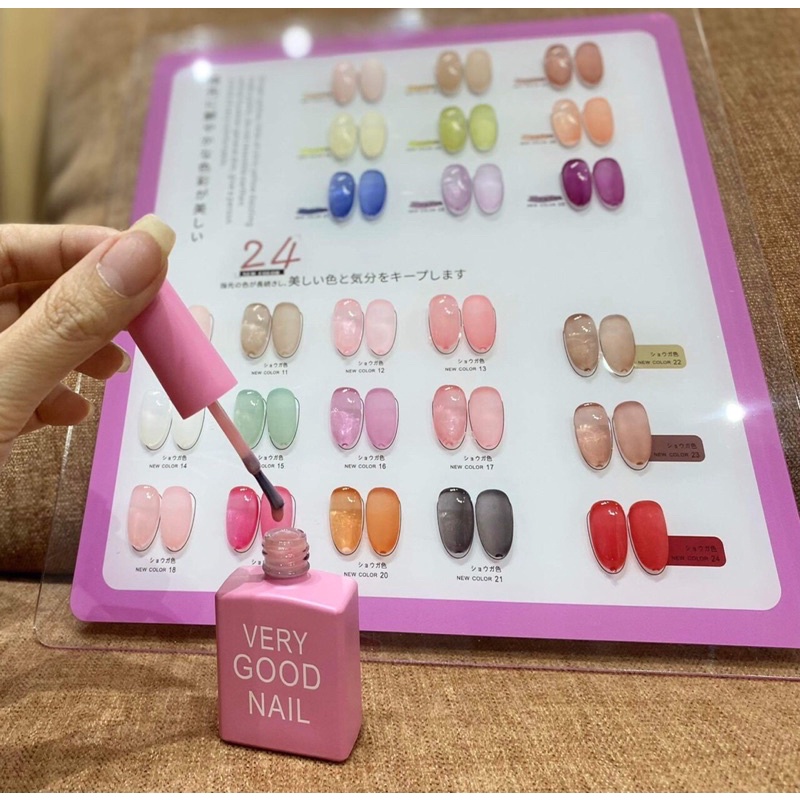 Sét sơn gel very good nail 68 màu   tặng base top và 2 bảng màu công ty