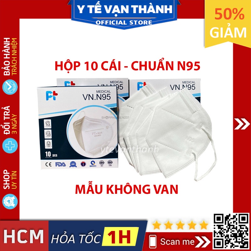 ✅ Khẩu Trang 3D- PT Mask VNN95 (Không Van) -VT0694