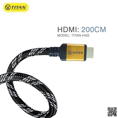 Cáp HDMI dài 2.0m TITAN HI02 - Hàng Chính hãng