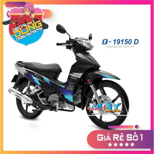 Tem xe Wave blade 110 HKS dán xe đen
