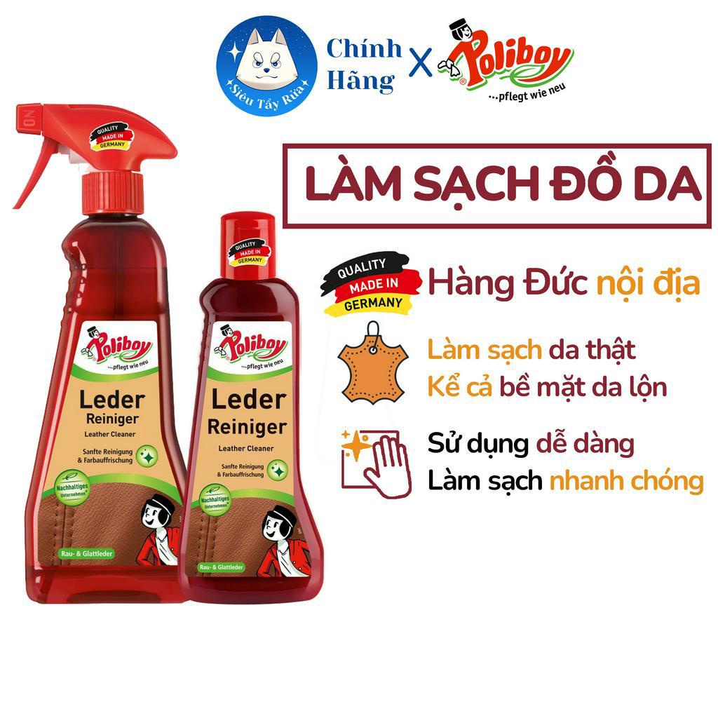 [Nội Địa Đức] Vệ Sinh Đồ Da POLIBOY Làm Sạch Giày Da, Túi Da, Vệ Sinh Ghế Da Ô Tô, Sofa Da