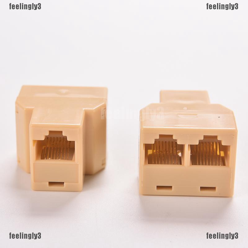 Giắc 2 đầu kết nối 2 cổng cho dây cáp mạng RJ45