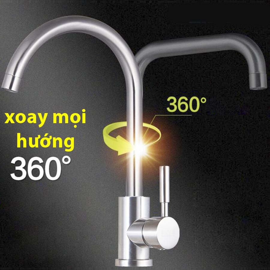 Vòi Rửa Chén inox SUS 304 Loại xịn - Tặng dây cấp nước xịn dài 50cm