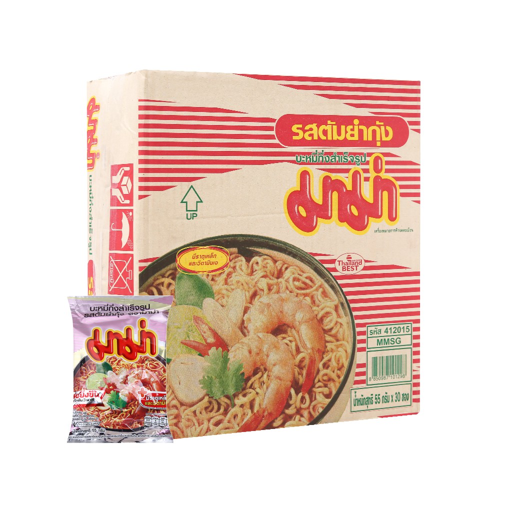 Thùng 30 gói mì Mama hương tôm Tom Yum 55gr