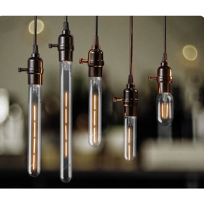 Bóng Đèn Led Dài T45/T125/T185 4W Đui Xoáy E27, Bóng Đèn Trang Trí Độc Đáo Cho Nhà Hàng Shop Thời Trang HL Lighitng