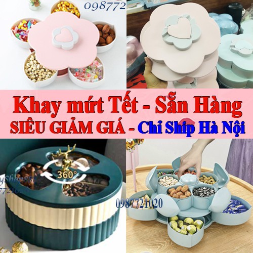 Video thật|Siêu Sale đón Tết| Hộp đựng bánh kẹo| Khay mứt tuần lộc xanh