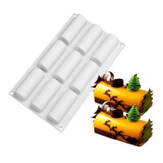Khuôn silicone làm bánh 9 lỗ hình trụ tiện dụng