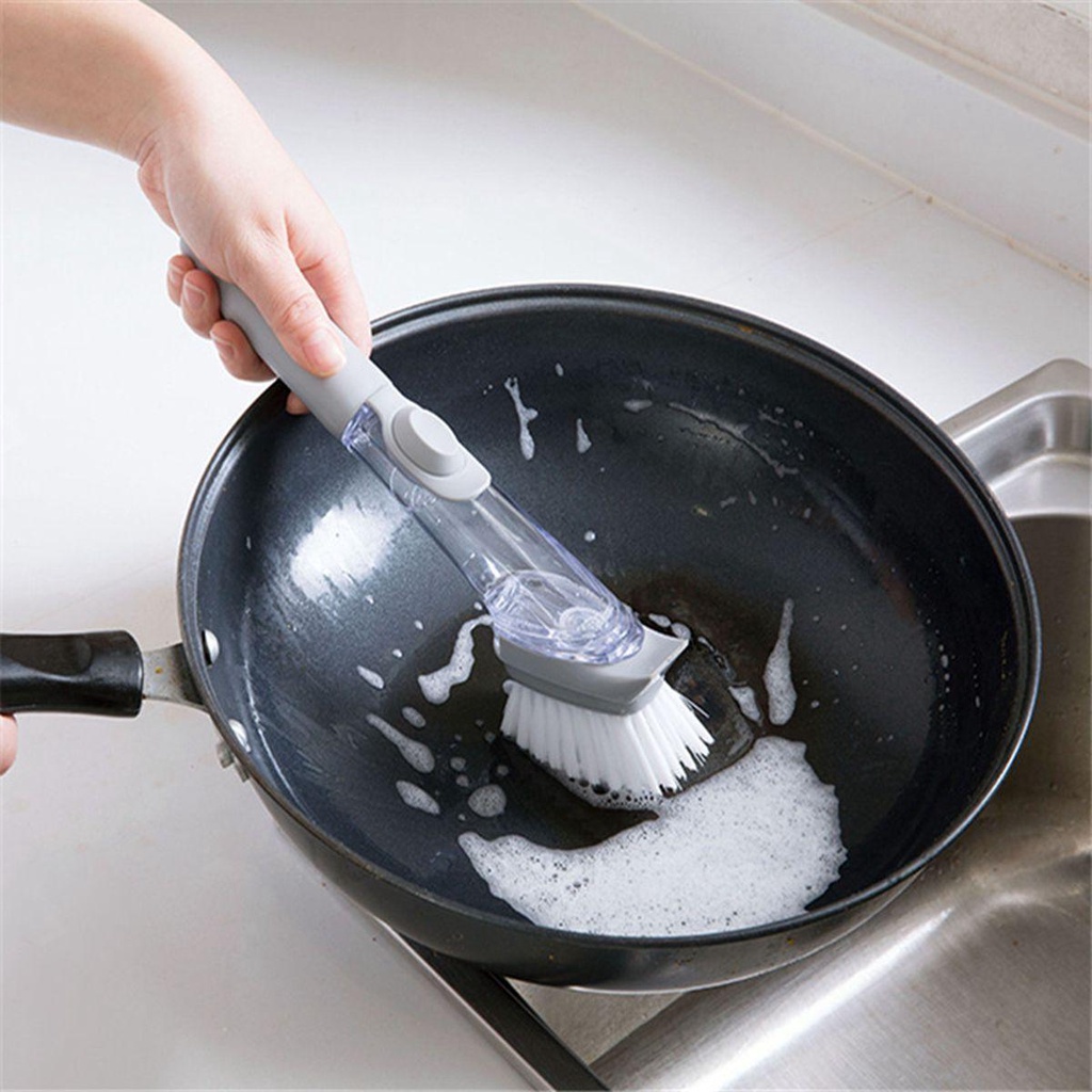 Cọ Rửa Chén Đĩa Có Bình Đựng Xà Phòng Đa Năng Tiện Dụng