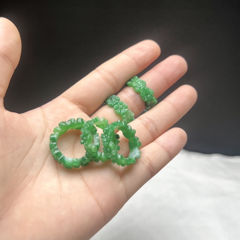 Nhẫn hoa cẩm thach ni 16-20