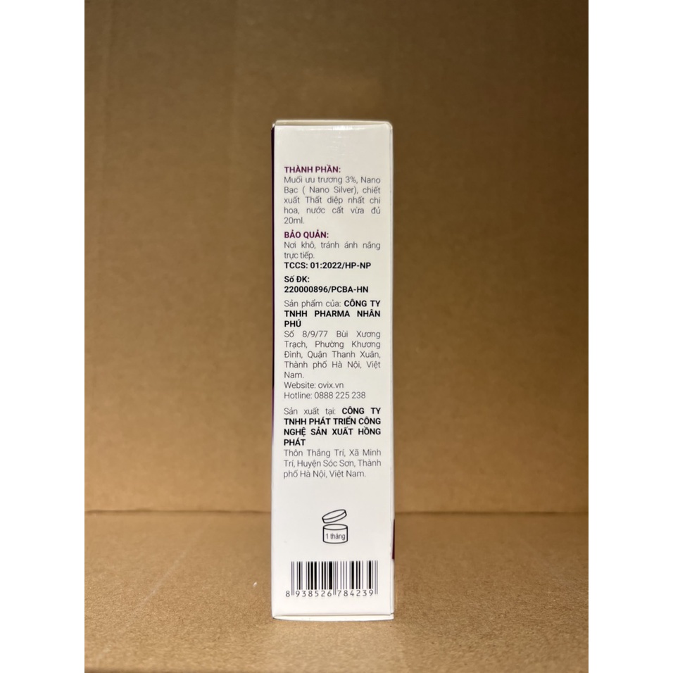 Xịt mũi Ovix VA cho trẻ em 20ml - Ovix dược sĩ Linh
