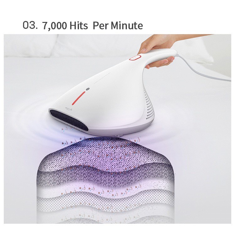 Máy hút bụi giường, đệm,gối... Xiaomi CM800-Có tia UV diệt khuẩn, Lực hút mạnh, nhỏ gọn, kiểu dáng hiện đại