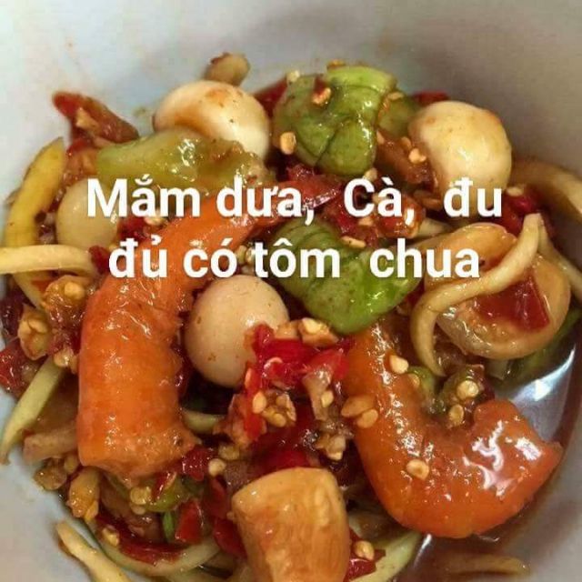 Mắm dưa  cà thương hiệu CHỊ HUYỀN Đà Nẵng