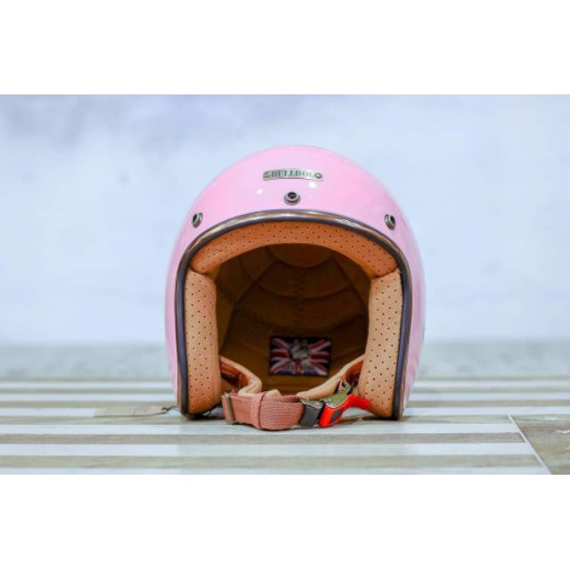 MŨ BẢO HIỂM 3/4 BULLDOG U4 HỒNG Tạng kháo số chống trộm [CHÍNH HÃNG] _phuotarmor