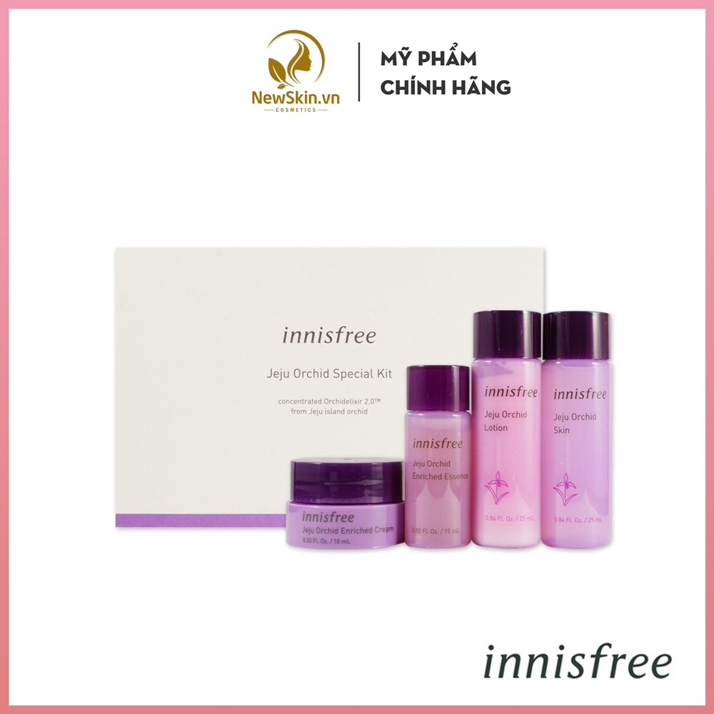 Bộ Kit Dưỡng Da Toàn Diện, Dưỡng Trắng, Chống Lão Hóa Innisfree Jeju Orchid Special Kit